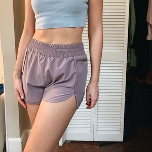 Lilac athletic shorts